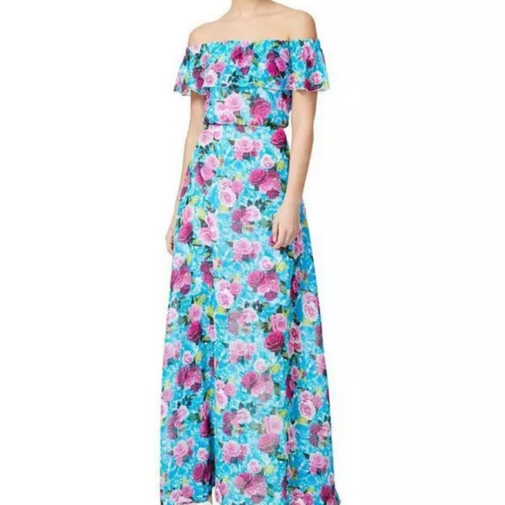 Betsey Johnson Drowning Roses Malibu Off Shoulder